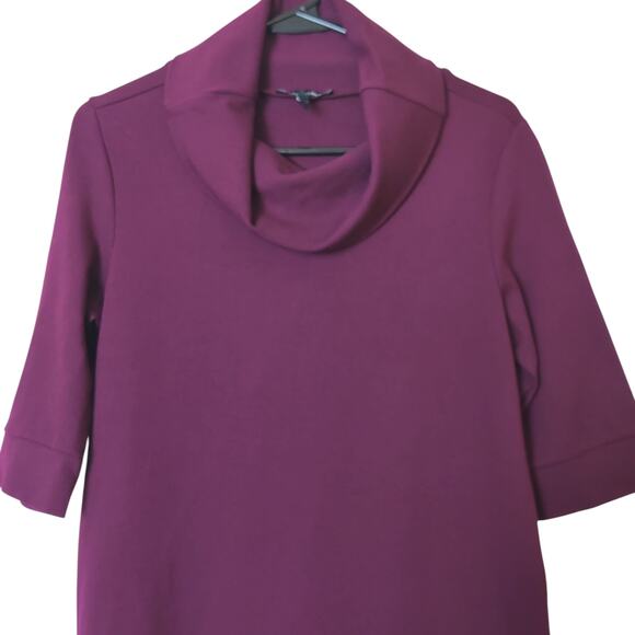 Isabella Oliver Maternity Tunic Dress Turtleneck Aubergine Purple Small A-line - Picture 3 of 15